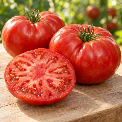 Roșii Roșia Bunicii la maturitate — imagine ilustrativă